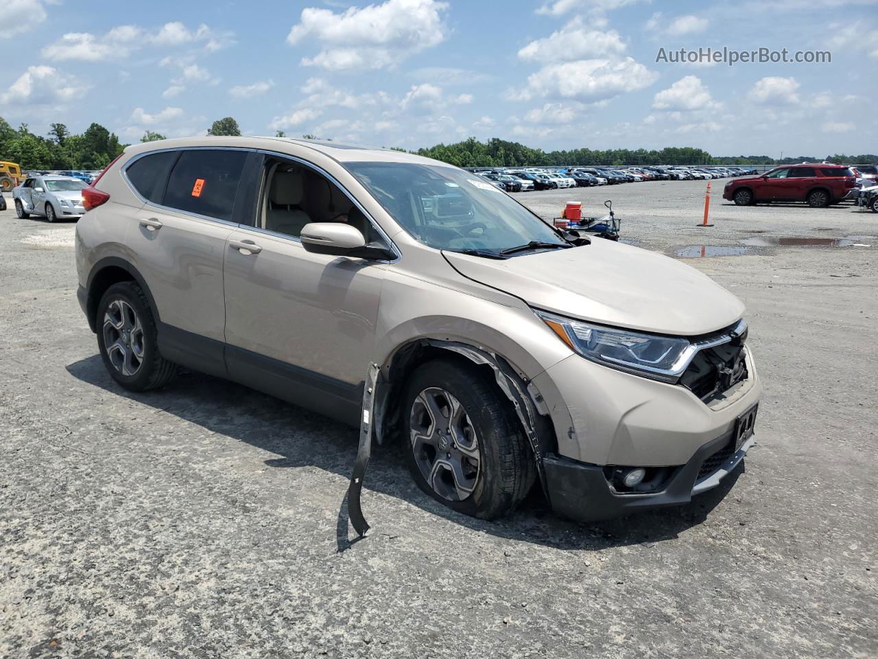 2017 Honda Cr-v Ex Beige vin: 5J6RW1H51HL014232