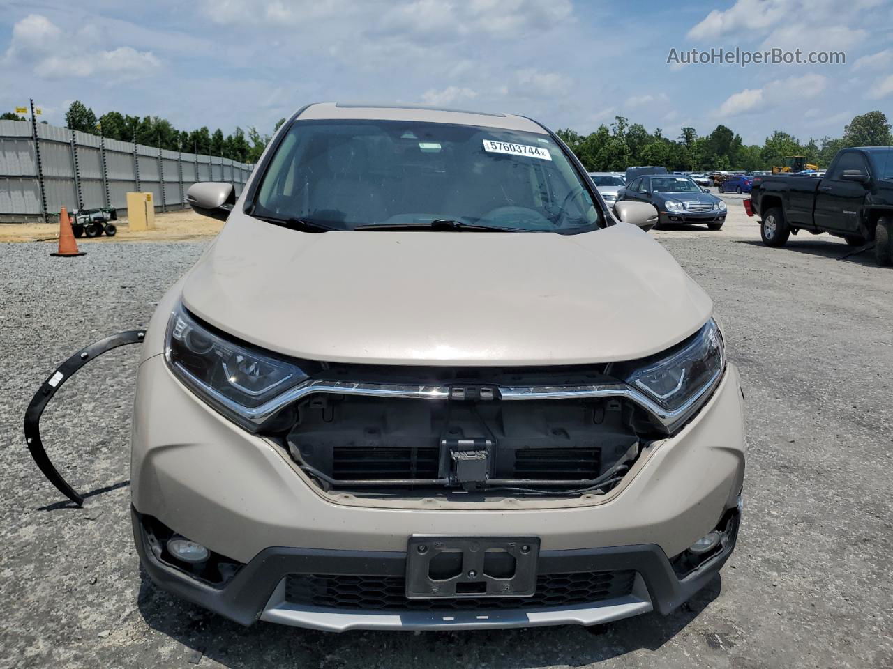 2017 Honda Cr-v Ex Beige vin: 5J6RW1H51HL014232