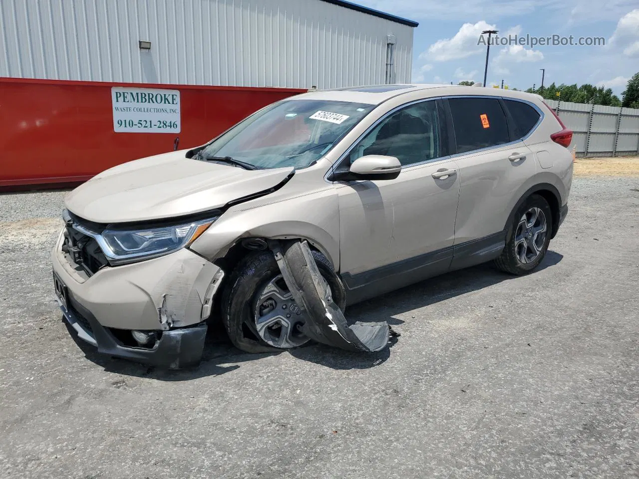 2017 Honda Cr-v Ex Beige vin: 5J6RW1H51HL014232