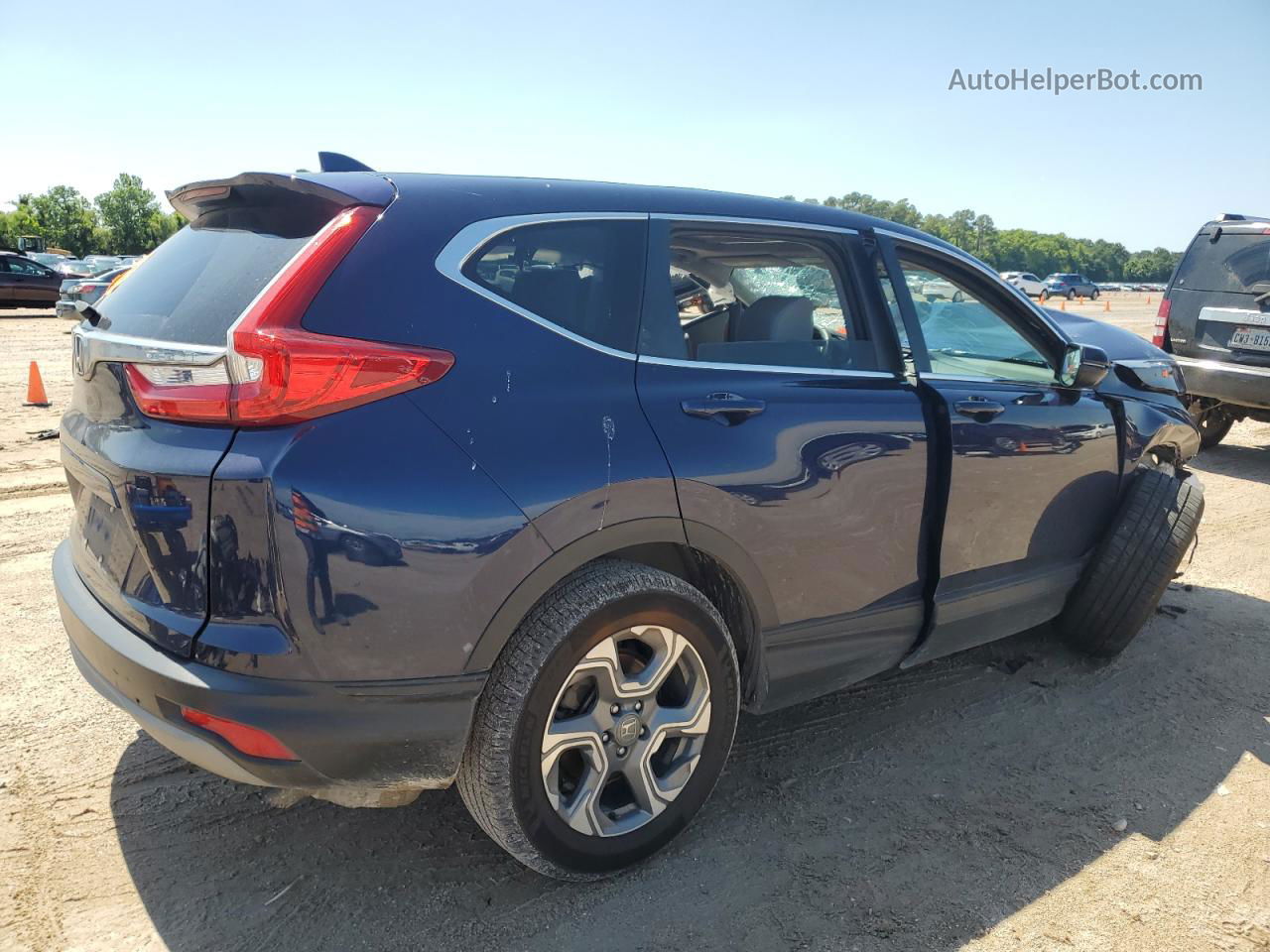 2019 Honda Cr-v Ex Blue vin: 5J6RW1H51KA011981