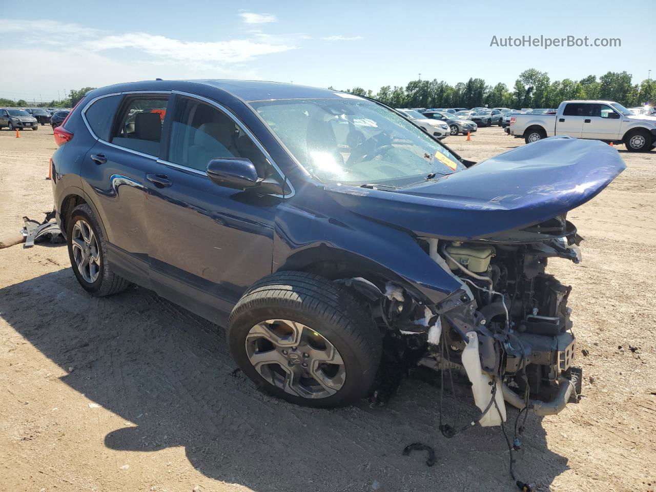 2019 Honda Cr-v Ex Blue vin: 5J6RW1H51KA011981