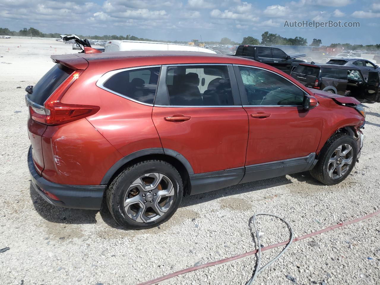 2017 Honda Cr-v Ex Red vin: 5J6RW1H52HL017964