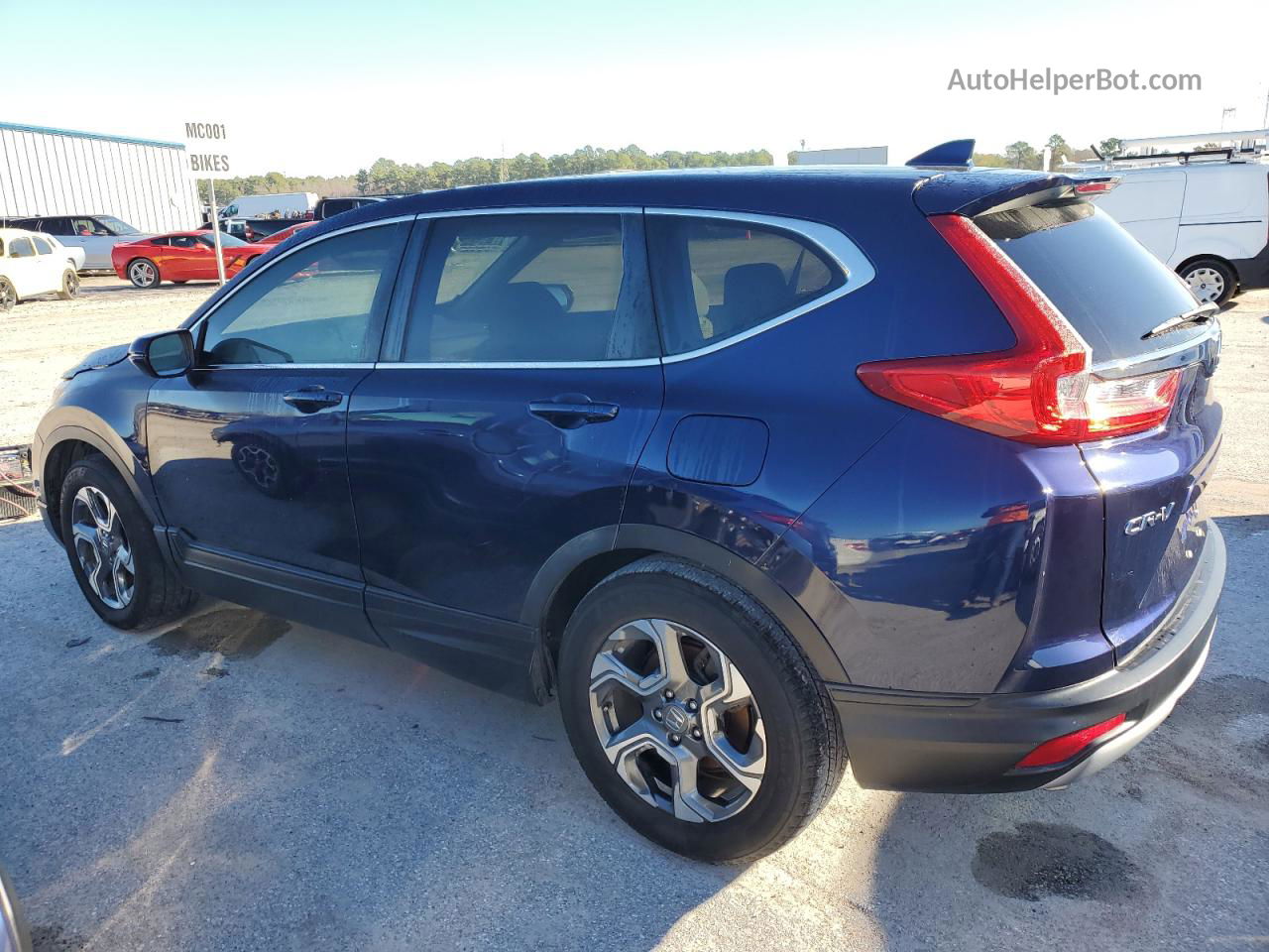 2019 Honda Cr-v Ex Blue vin: 5J6RW1H52KA004795