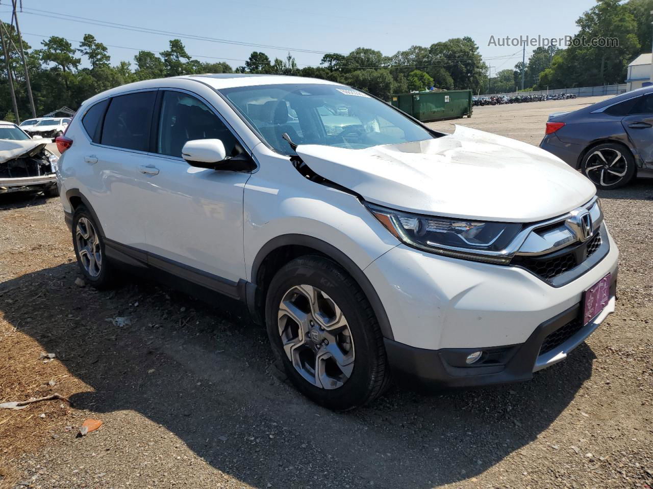 2019 Honda Cr-v Ex White vin: 5J6RW1H52KA021032