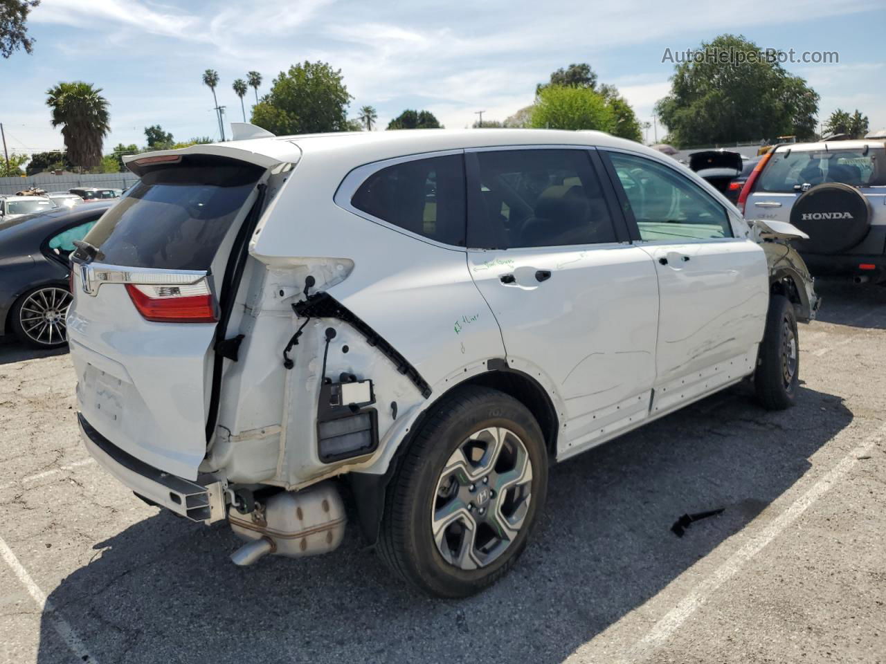 2019 Honda Cr-v Ex White vin: 5J6RW1H52KA046366