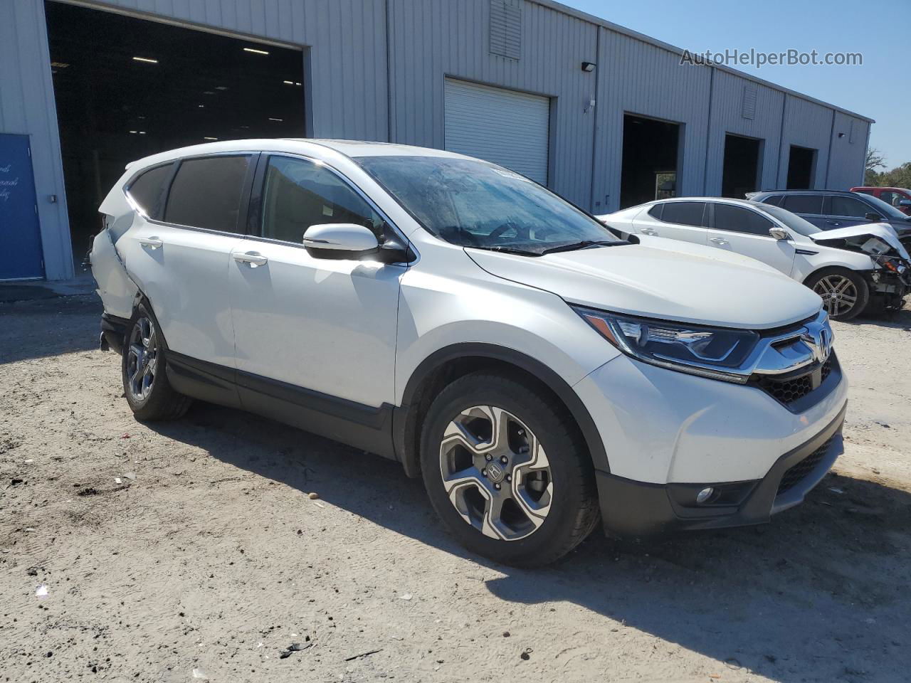 2018 Honda Cr-v Ex White vin: 5J6RW1H53JL016568