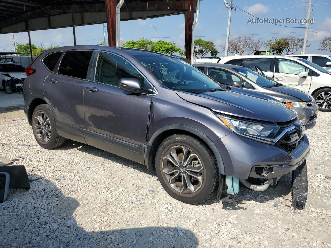 2020 Honda Cr-v Ex Gray vin: 5J6RW1H53LL005623