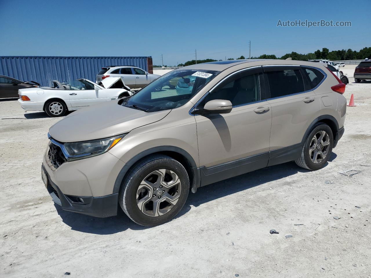 2018 Honda Cr-v Ex Beige vin: 5J6RW1H54JL006681