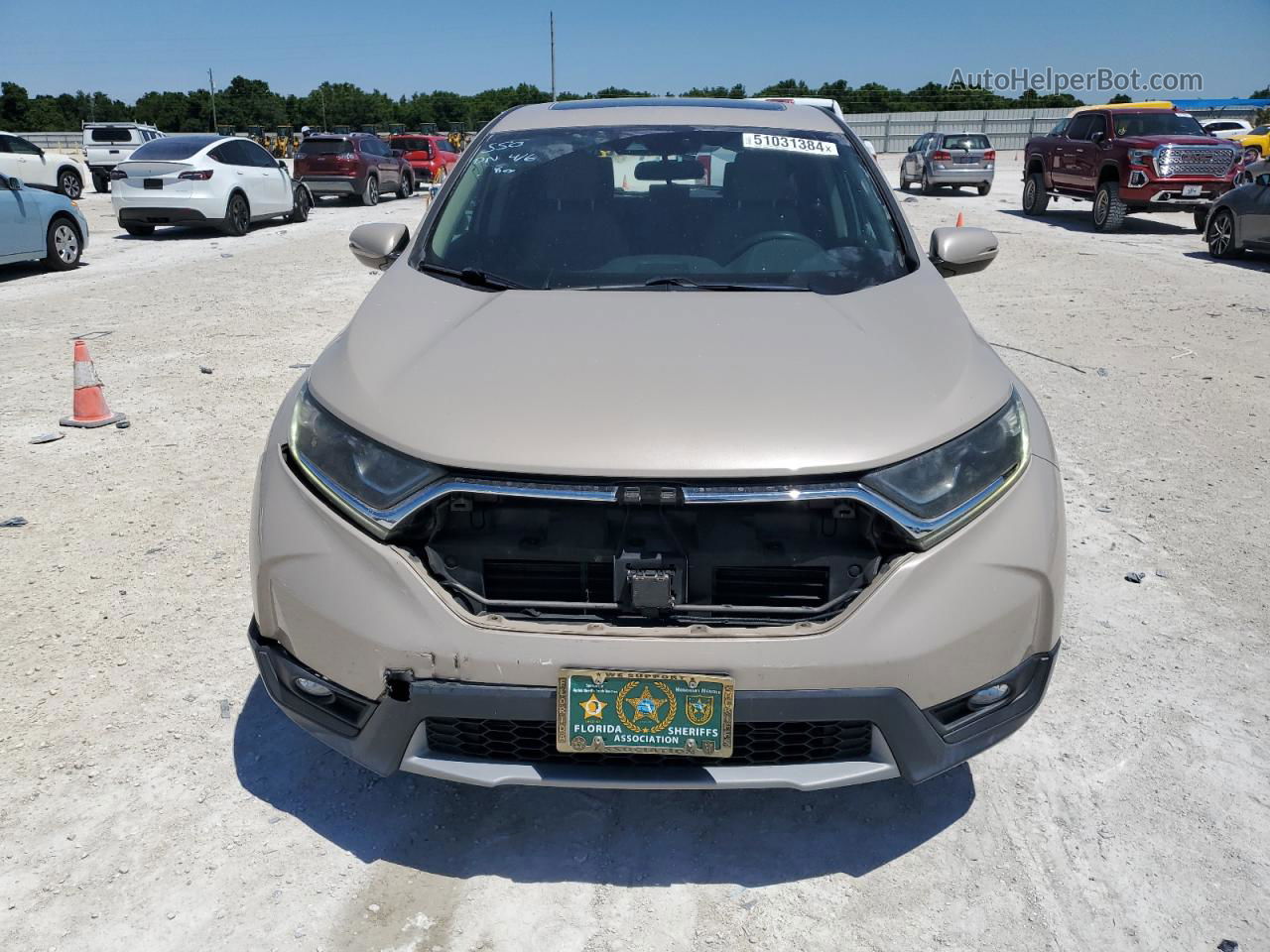 2018 Honda Cr-v Ex Beige vin: 5J6RW1H54JL006681