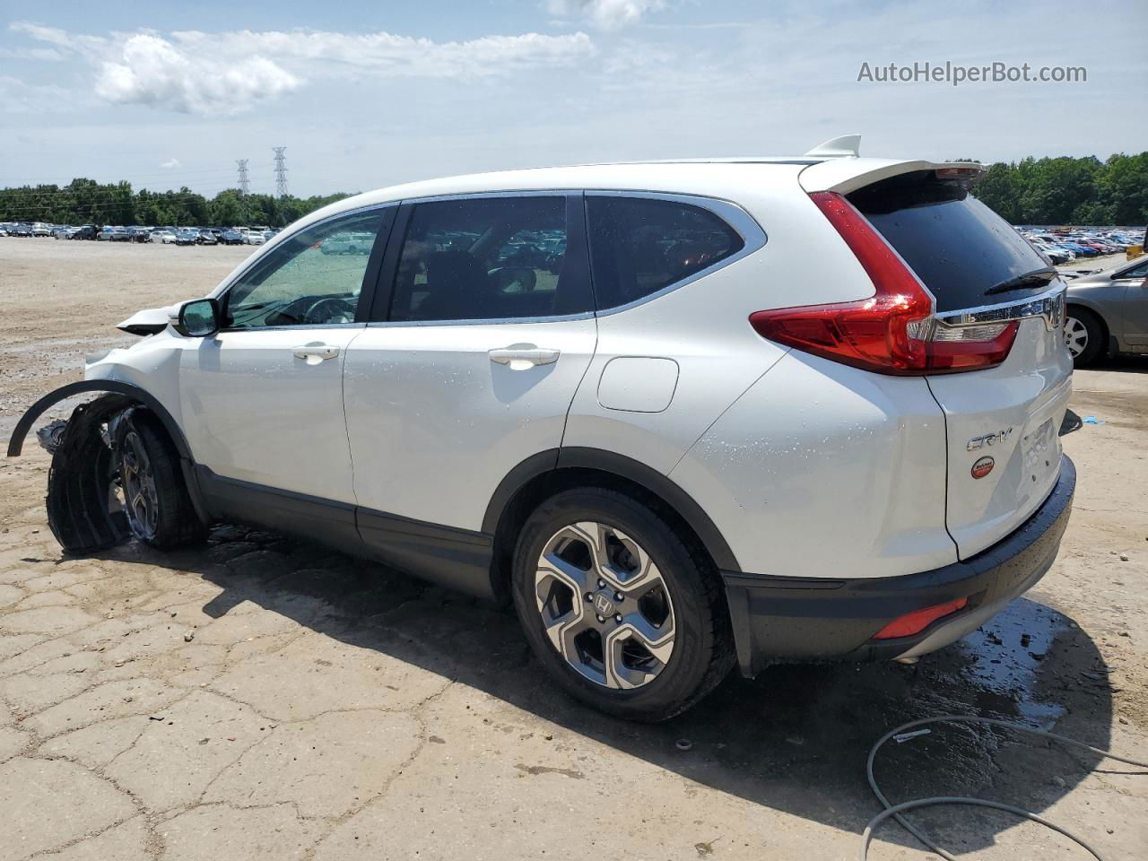 2017 Honda Cr-v Ex White vin: 5J6RW1H55HL017781