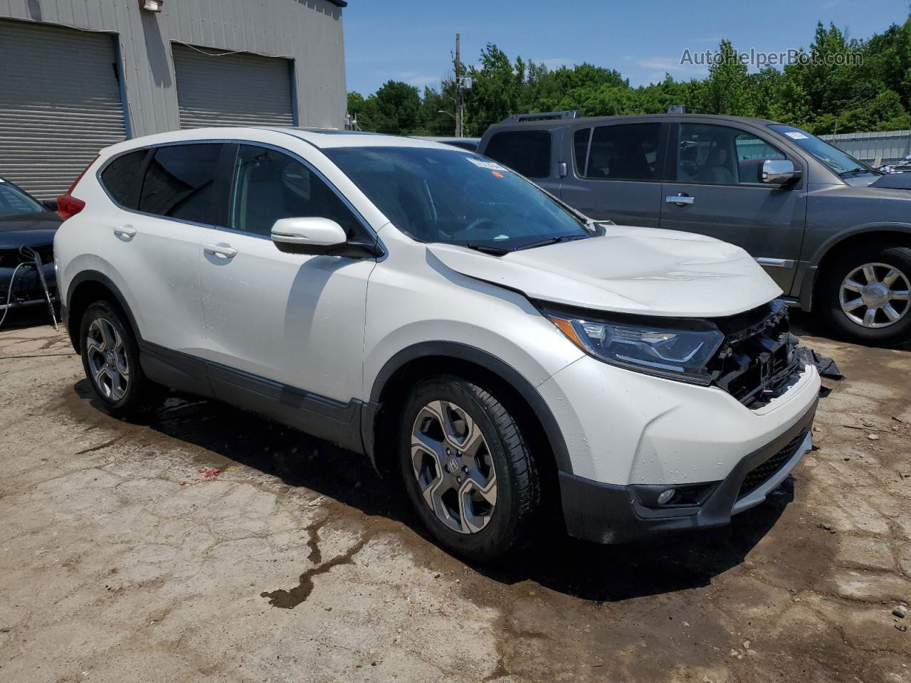 2017 Honda Cr-v Ex White vin: 5J6RW1H55HL017781