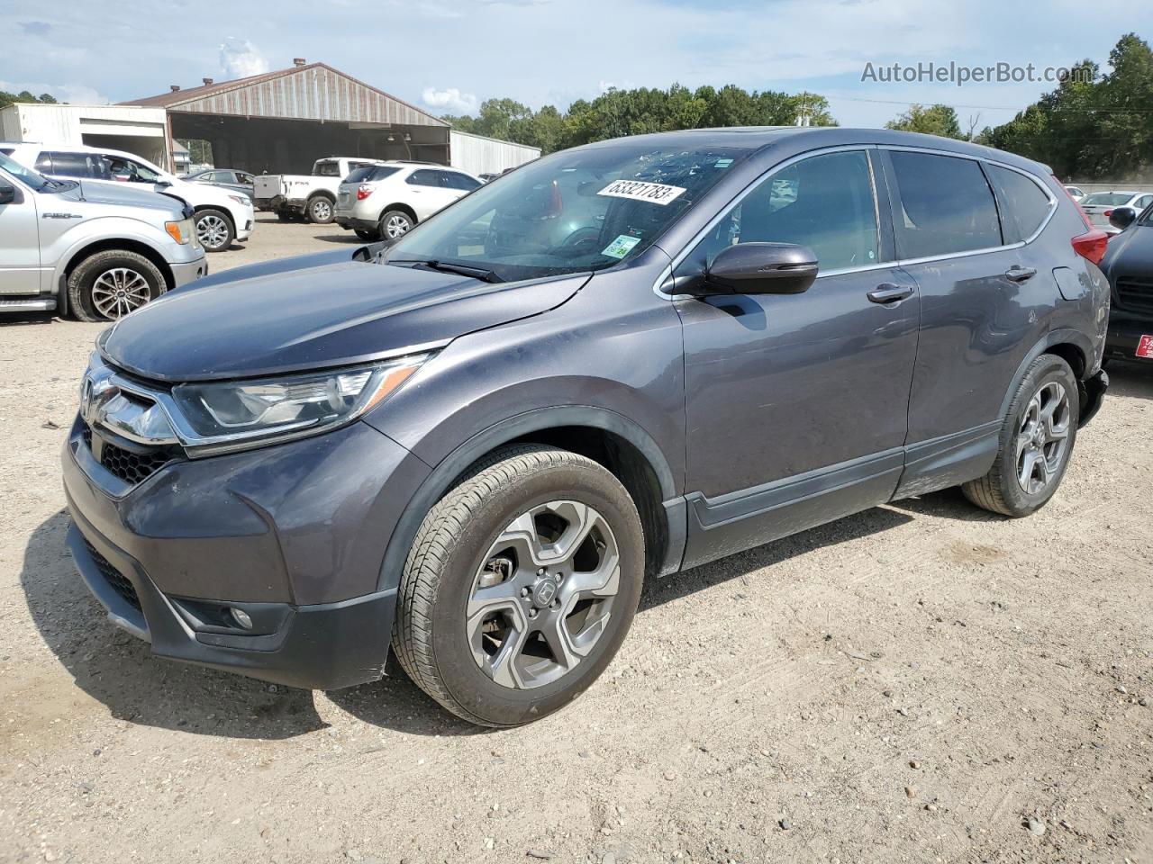 2018 Honda Cr-v Ex Gray vin: 5J6RW1H55JA001386