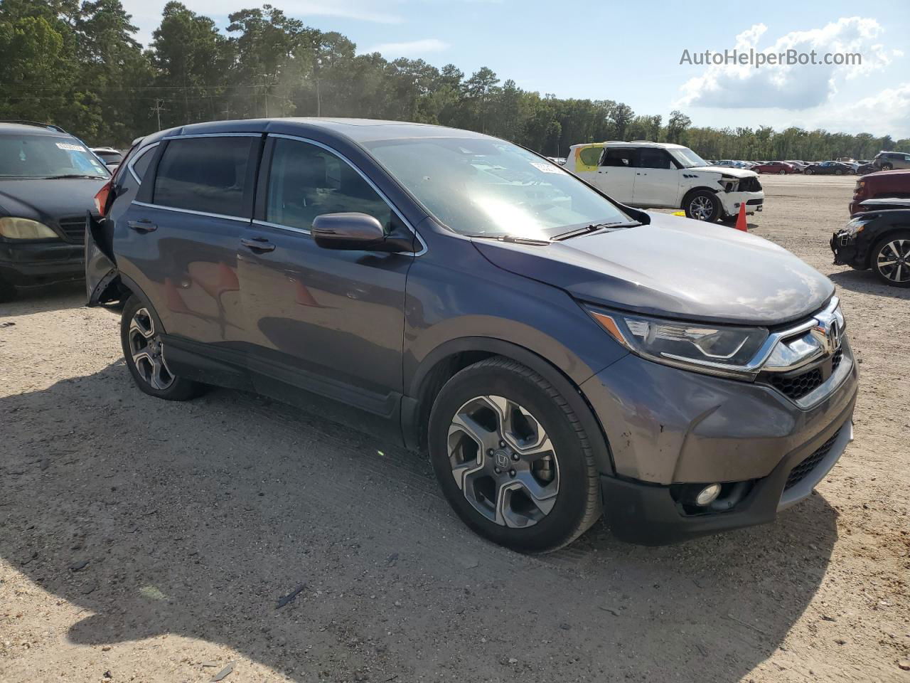 2018 Honda Cr-v Ex Gray vin: 5J6RW1H55JA001386