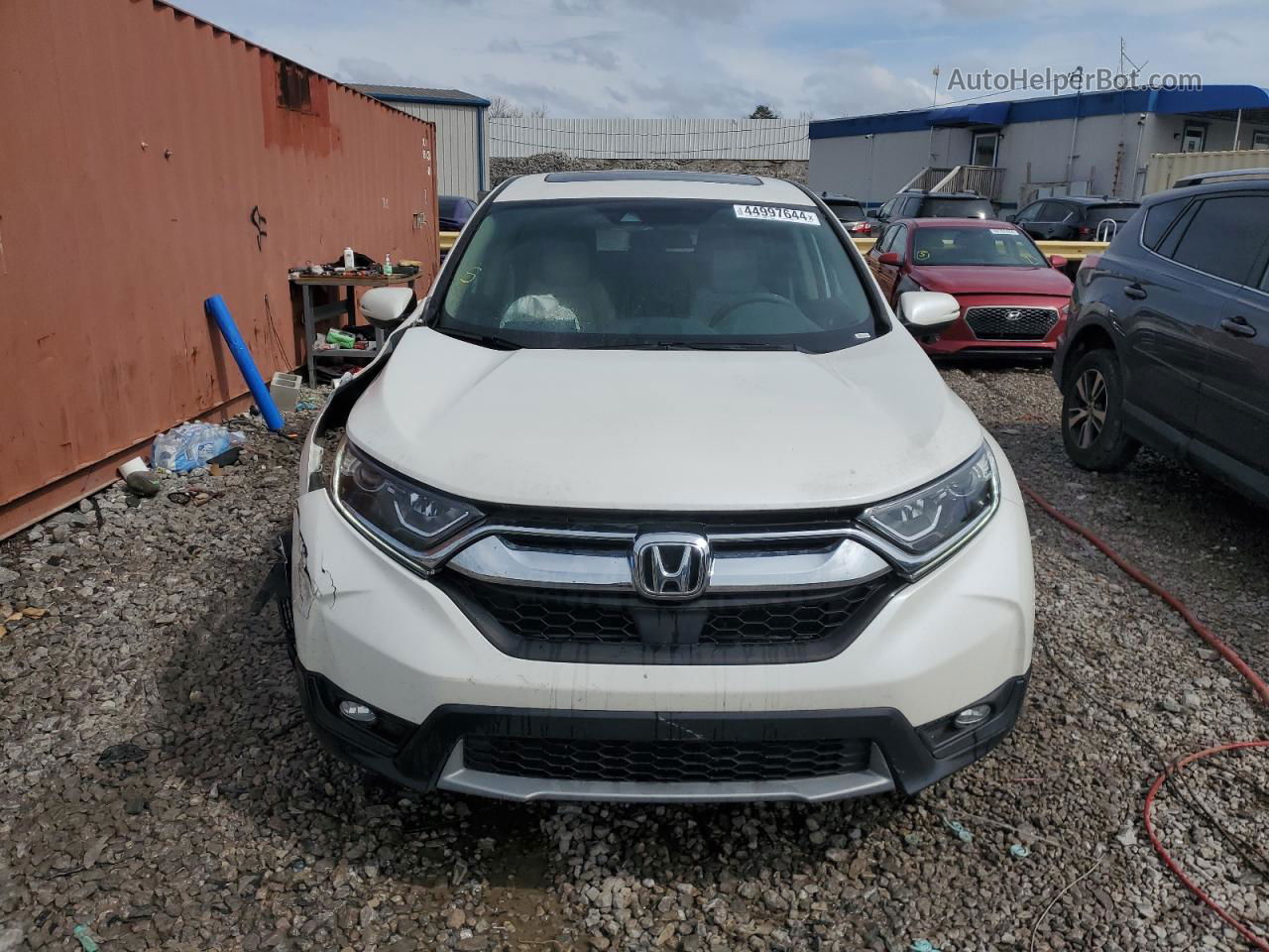 2018 Honda Cr-v Ex White vin: 5J6RW1H55JL007550