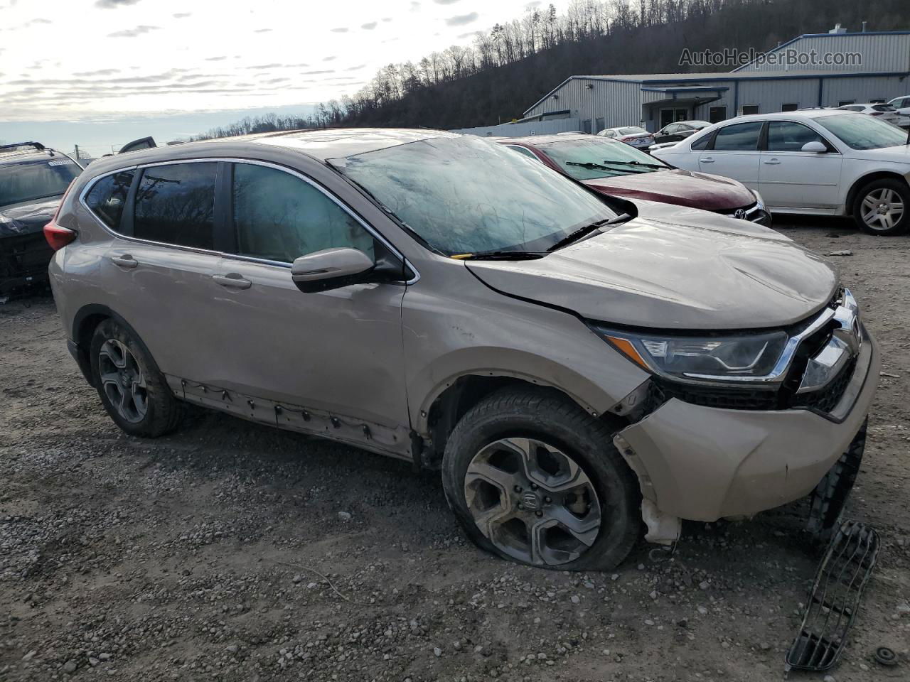 2018 Honda Cr-v Ex Желто-коричневый vin: 5J6RW1H55JL007807