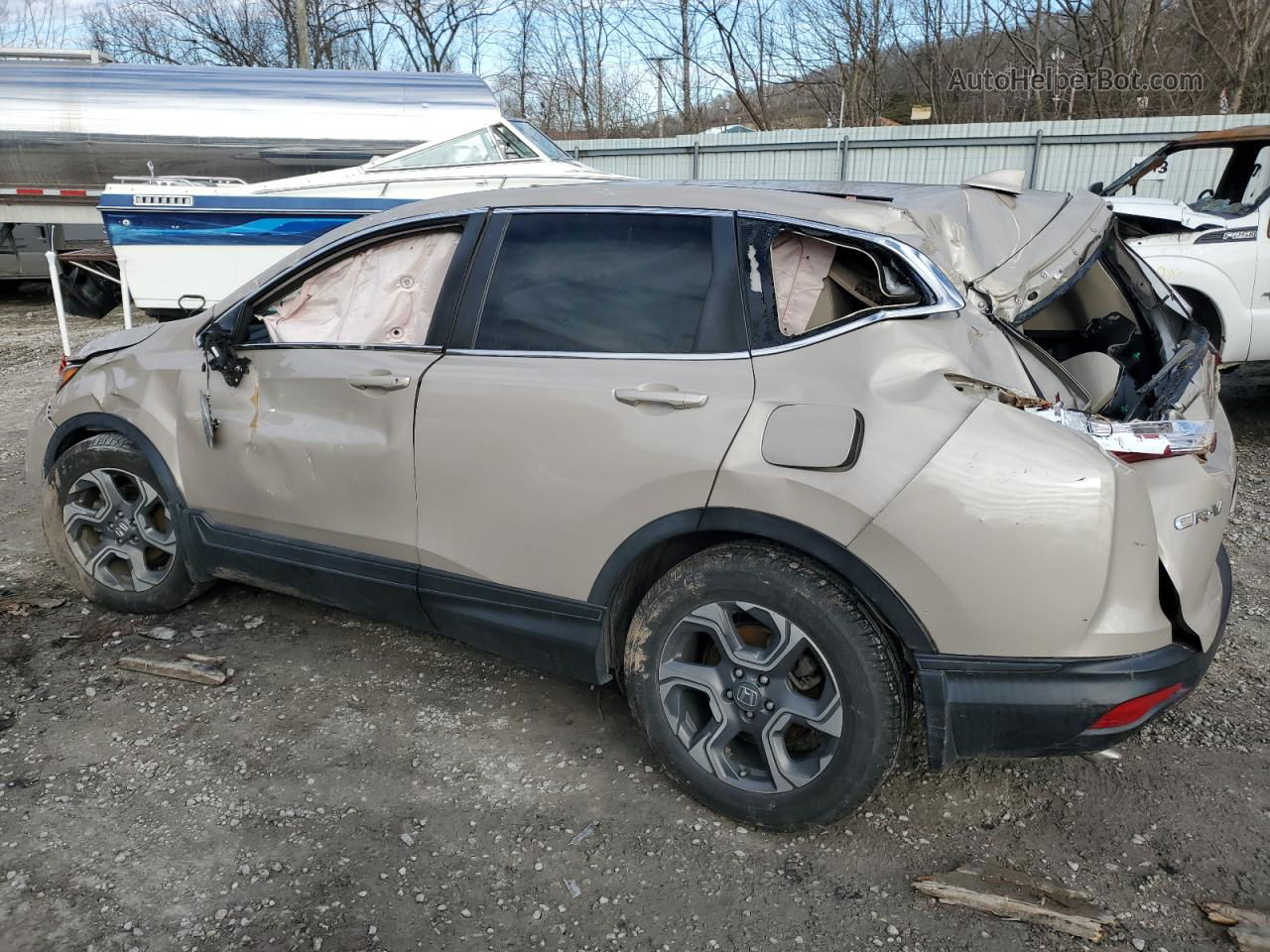 2018 Honda Cr-v Ex Tan vin: 5J6RW1H55JL007807