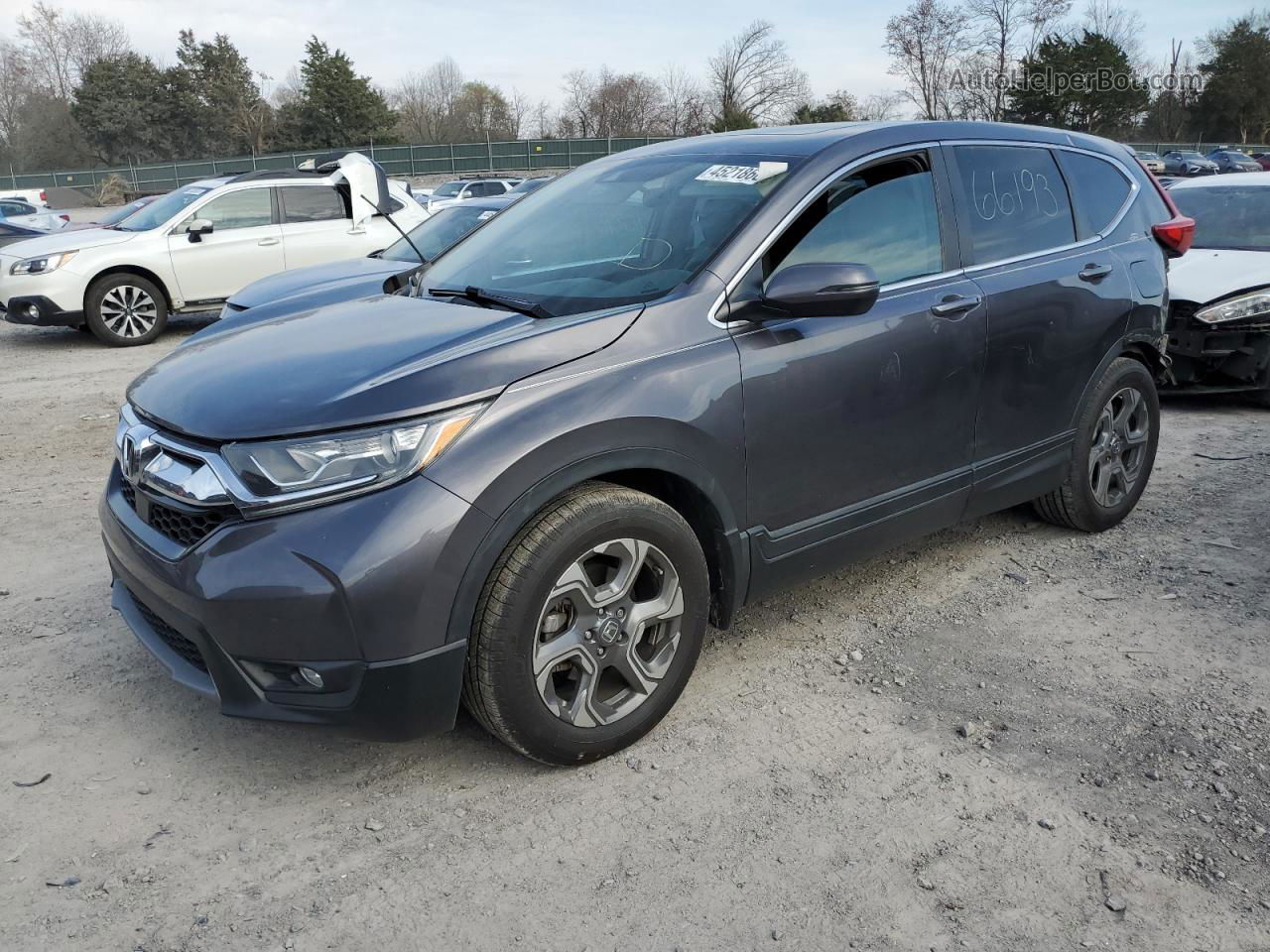 2018 Honda Cr-v Ex Gray vin: 5J6RW1H56JA004894