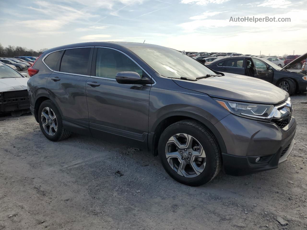 2018 Honda Cr-v Ex Gray vin: 5J6RW1H56JA004894