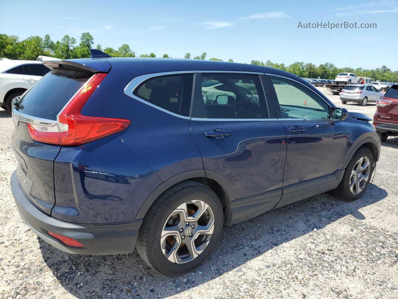 2019 Honda Cr-v Ex Blue vin: 5J6RW1H56KA044328