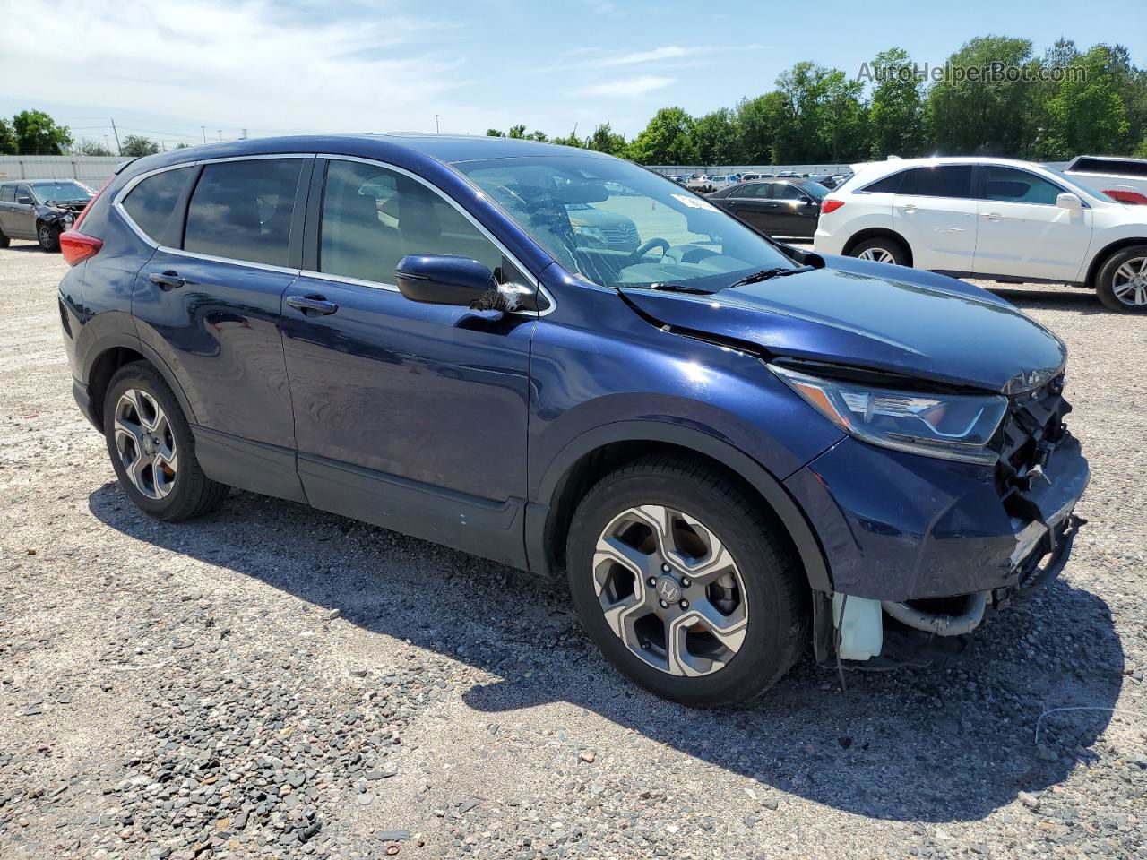 2019 Honda Cr-v Ex Blue vin: 5J6RW1H56KA044328