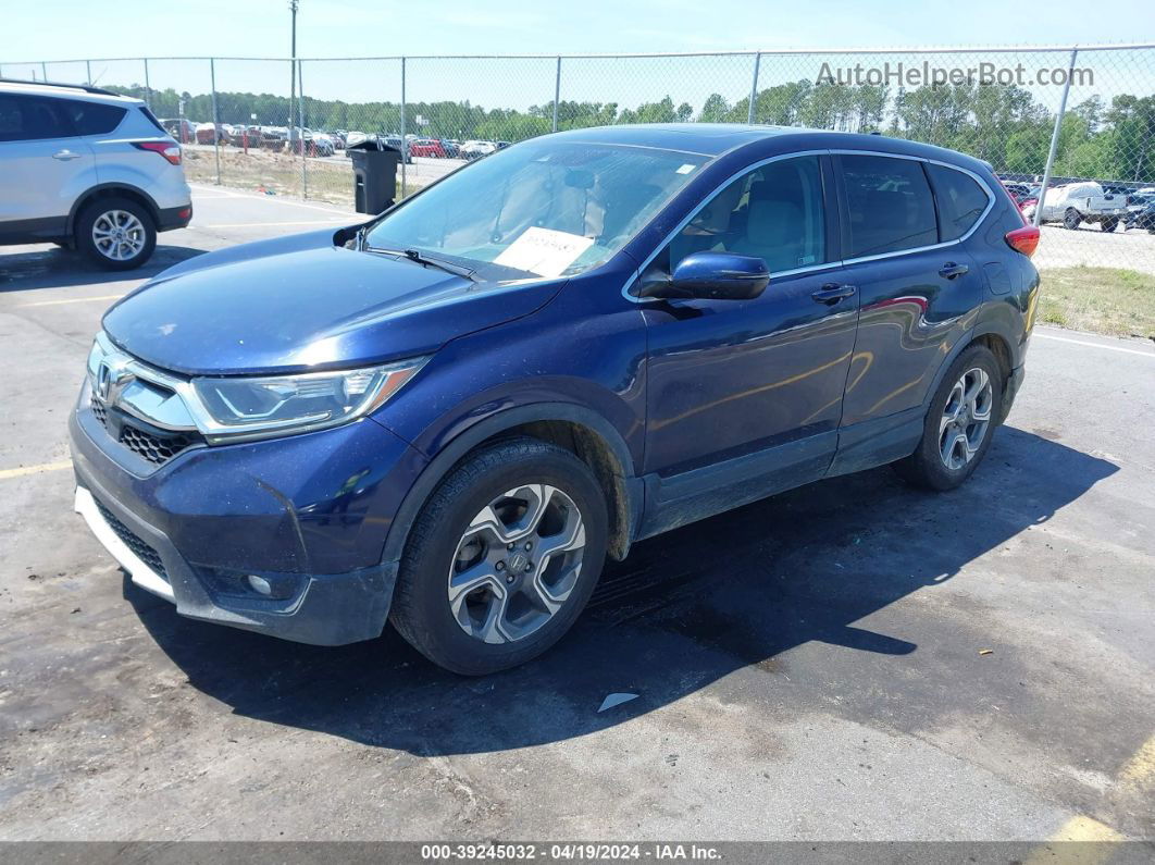 2018 Honda Cr-v Ex Синий vin: 5J6RW1H57JA002751