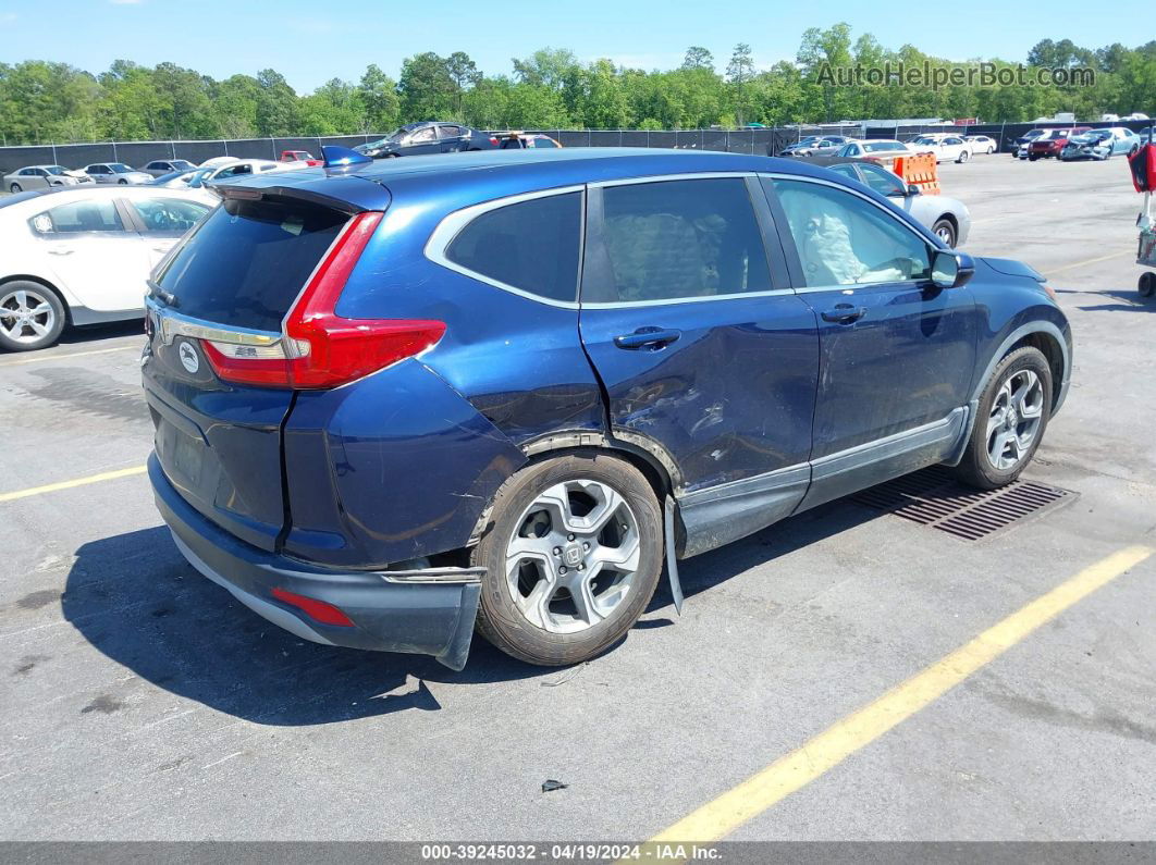 2018 Honda Cr-v Ex Синий vin: 5J6RW1H57JA002751