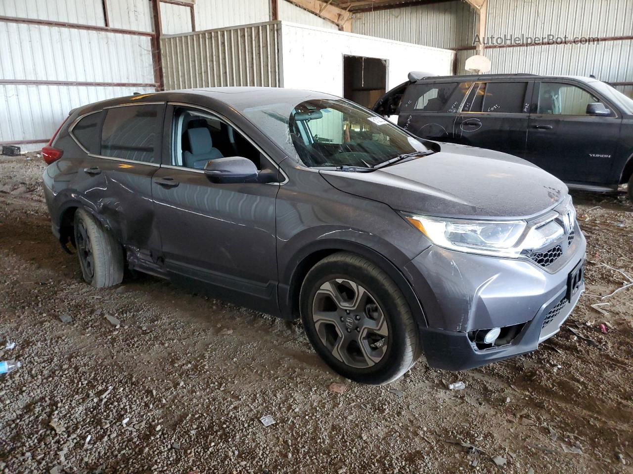 2019 Honda Cr-v Ex Gray vin: 5J6RW1H58KA037560