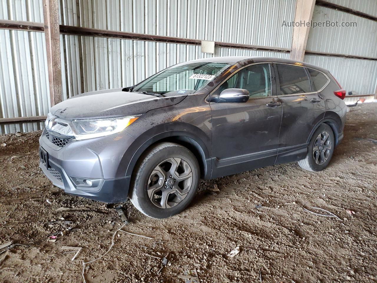 2019 Honda Cr-v Ex Gray vin: 5J6RW1H58KA037560