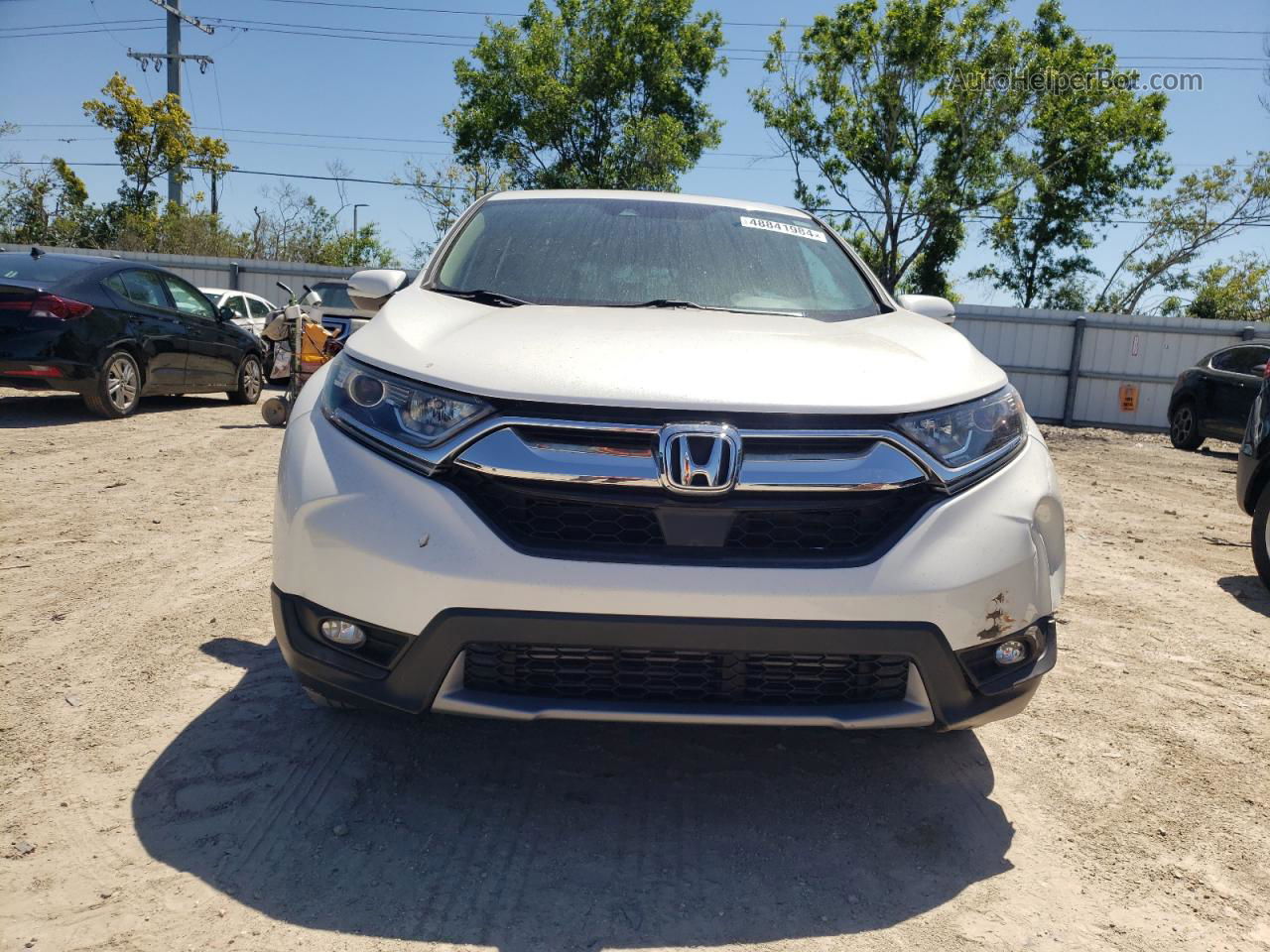 2019 Honda Cr-v Ex White vin: 5J6RW1H58KA039180