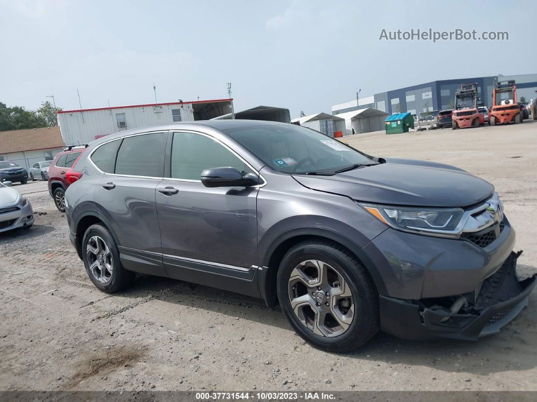 2018 Honda Cr-v Ex Gray vin: 5J6RW1H59JA010821