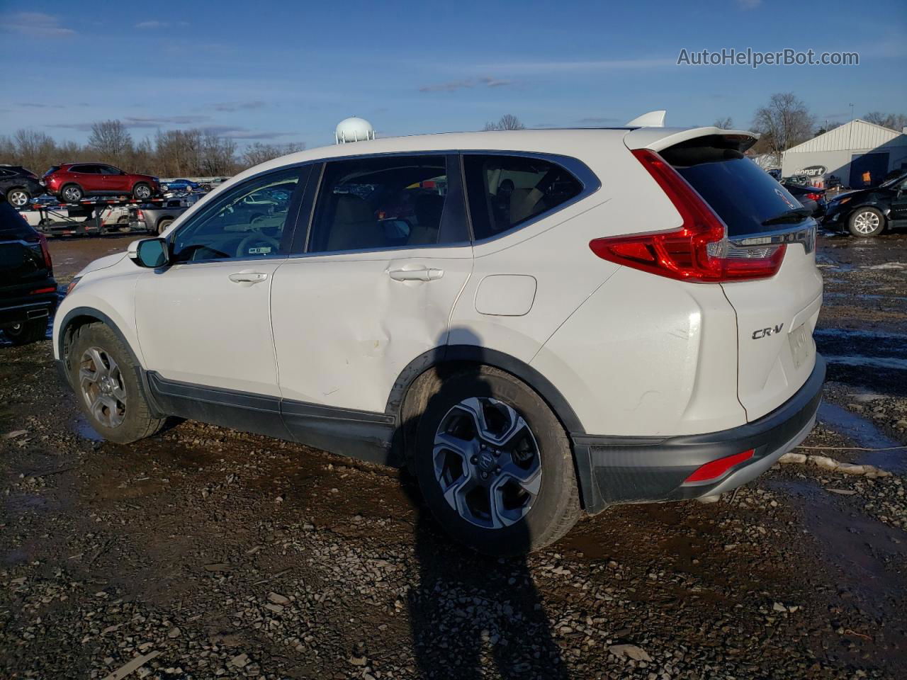 2019 Honda Cr-v Ex White vin: 5J6RW1H59KA017768