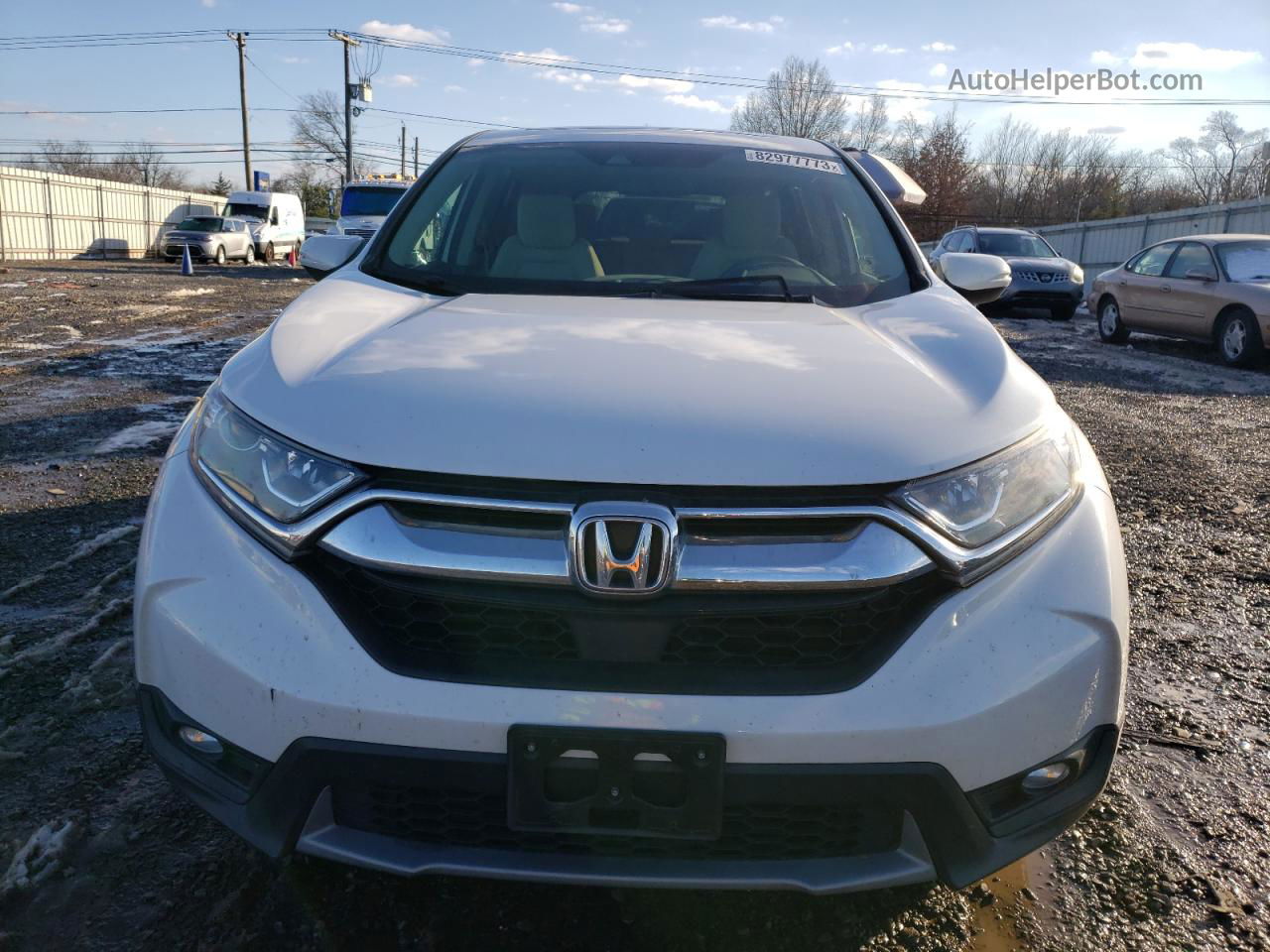 2019 Honda Cr-v Ex White vin: 5J6RW1H59KA017768