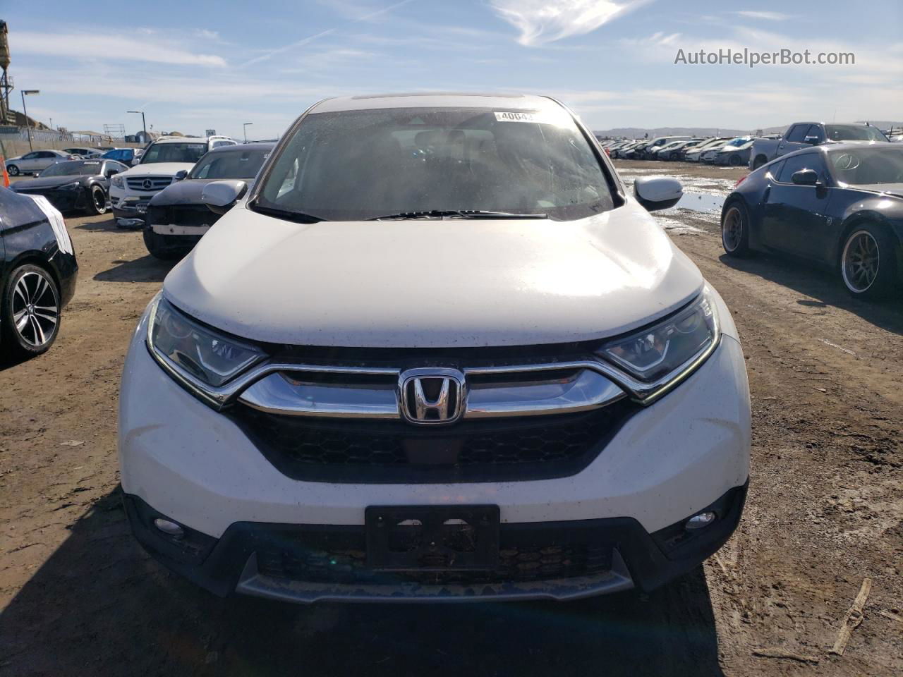 2019 Honda Cr-v Ex White vin: 5J6RW1H59KA029371