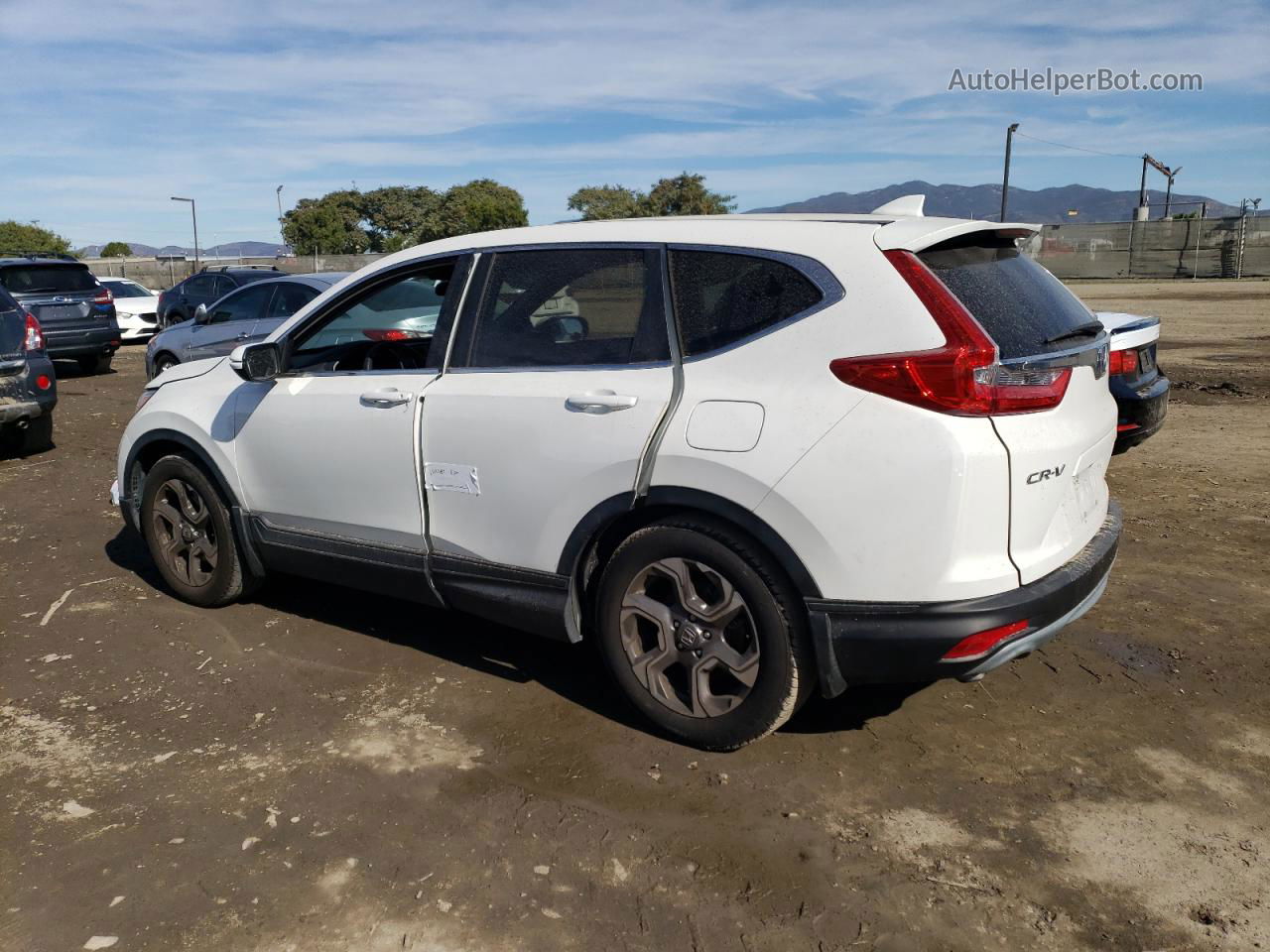 2019 Honda Cr-v Ex White vin: 5J6RW1H59KA029371