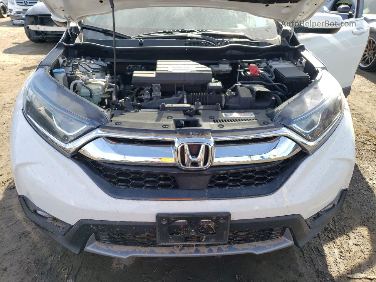 2019 Honda Cr-v Ex White vin: 5J6RW1H59KA029371