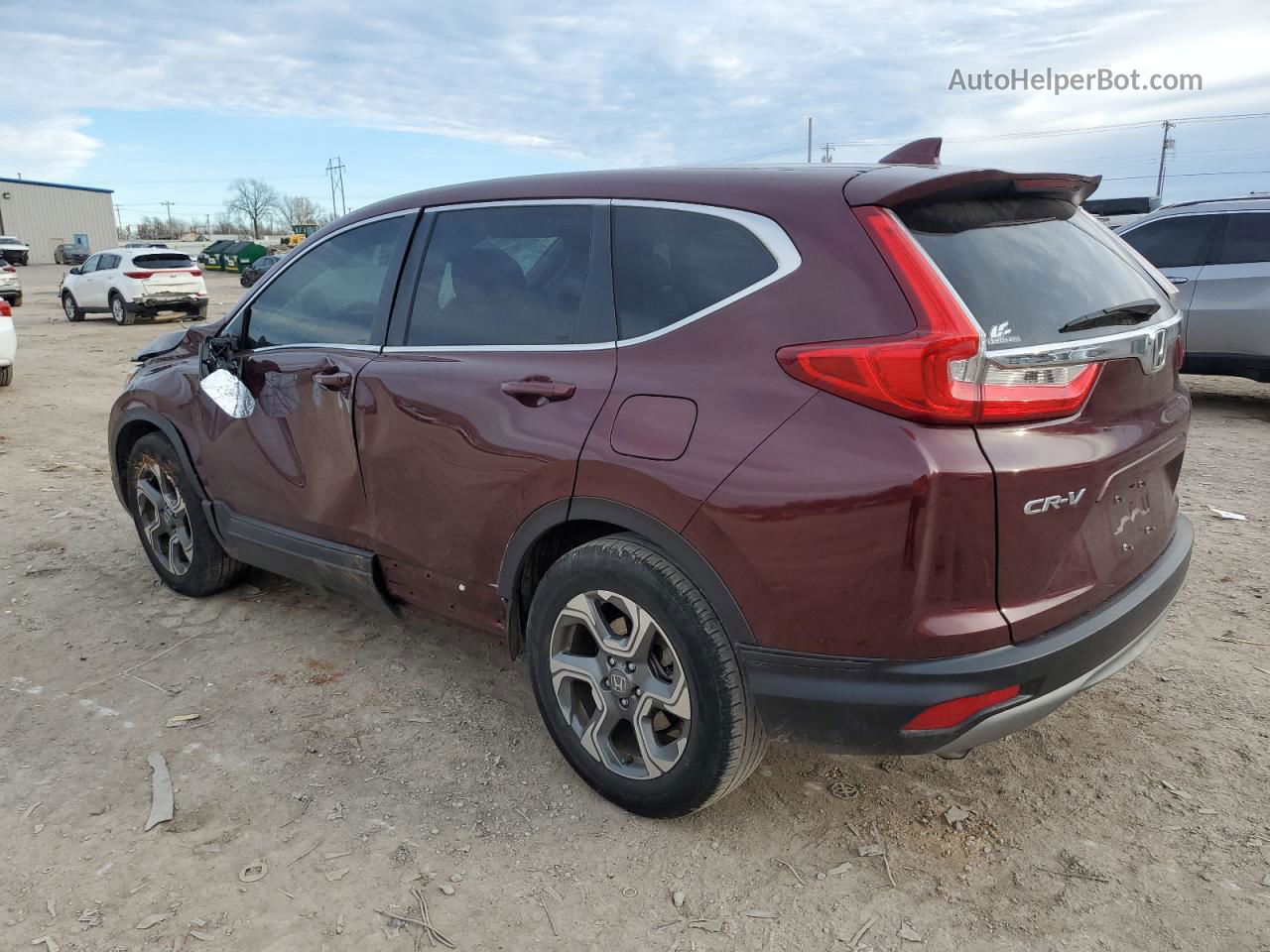 2019 Honda Cr-v Ex Maroon vin: 5J6RW1H59KL001798