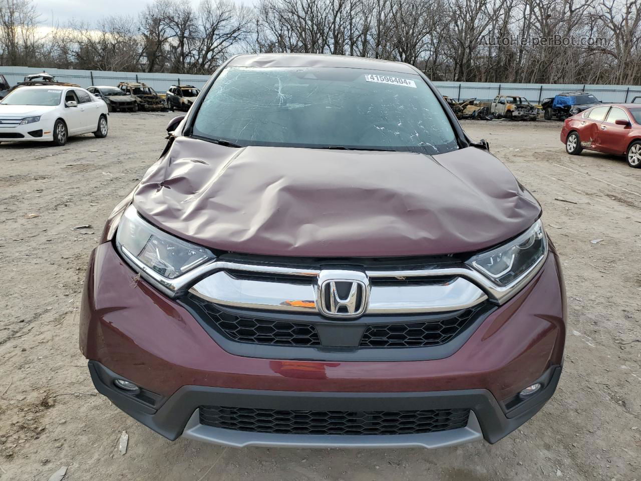 2019 Honda Cr-v Ex Maroon vin: 5J6RW1H59KL001798