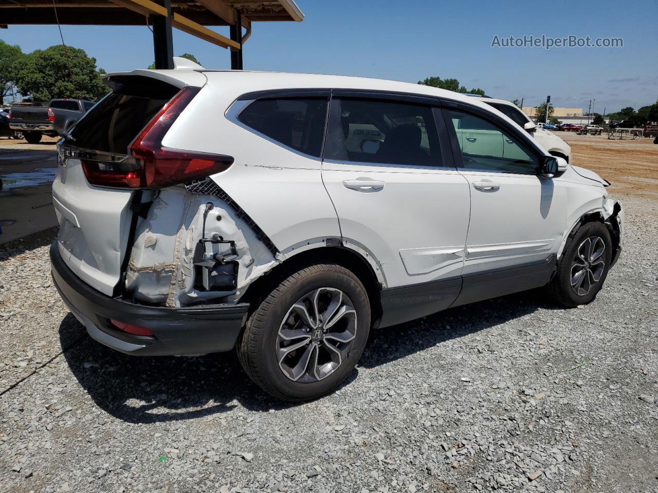 2020 Honda Cr-v Ex White vin: 5J6RW1H59LL013340