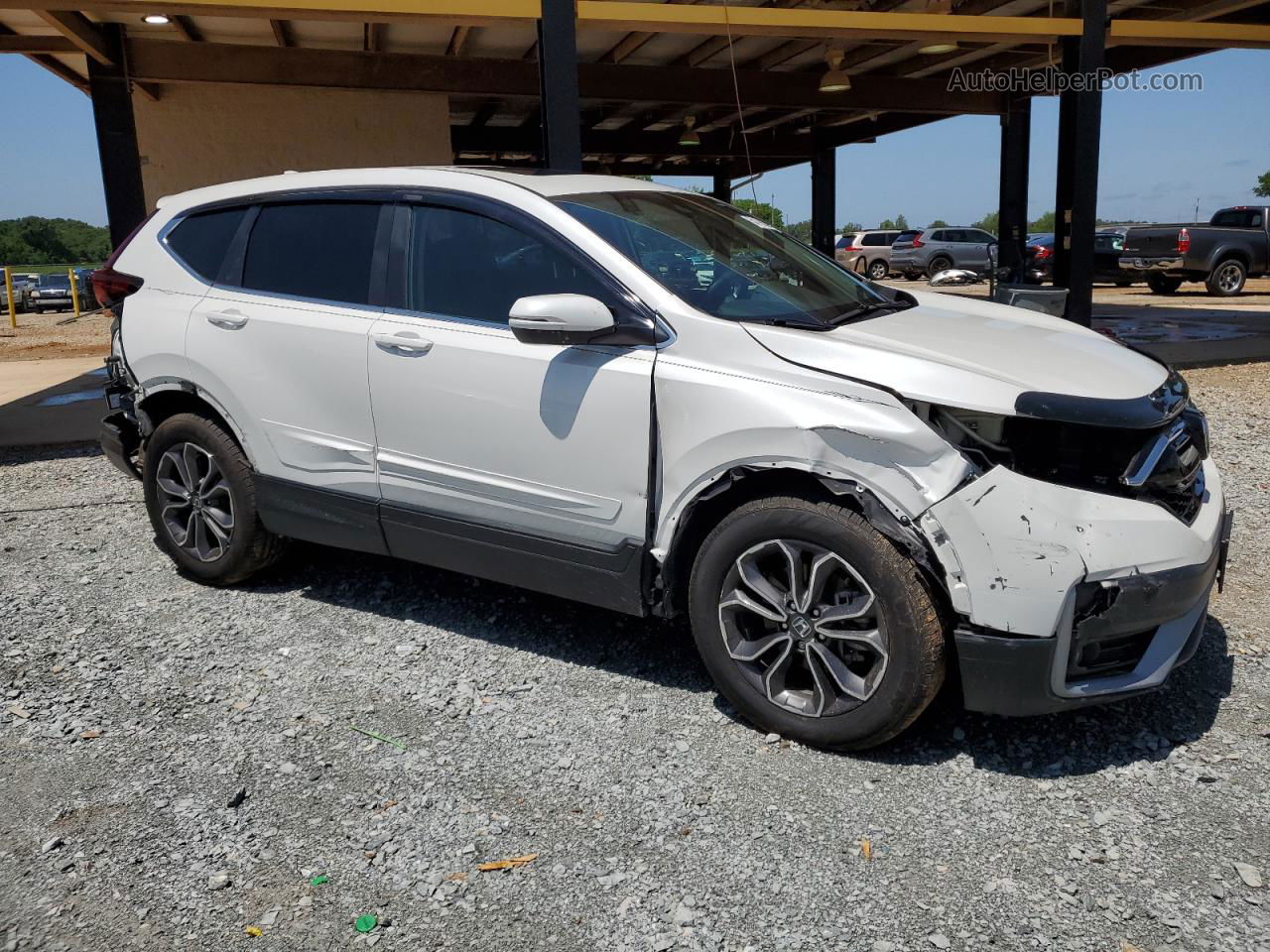 2020 Honda Cr-v Ex White vin: 5J6RW1H59LL013340