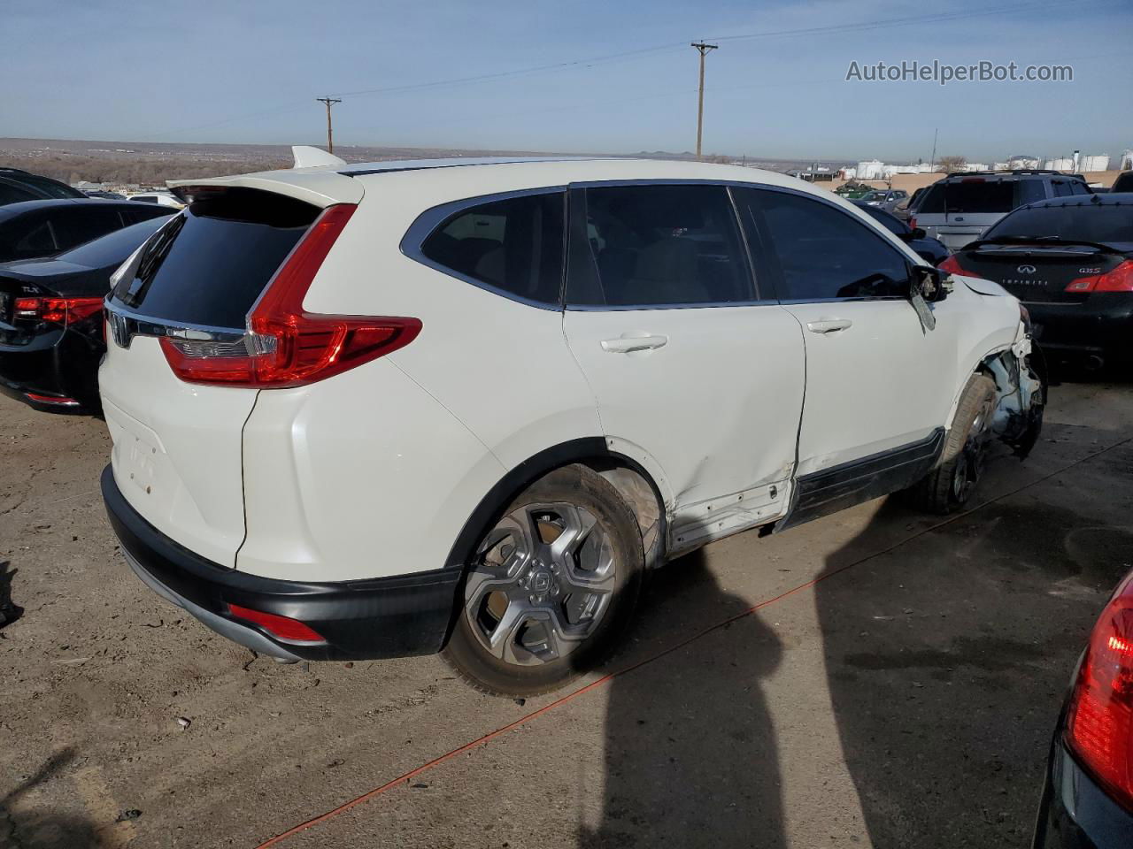 2018 Honda Cr-v Ex Белый vin: 5J6RW1H5XJL001811