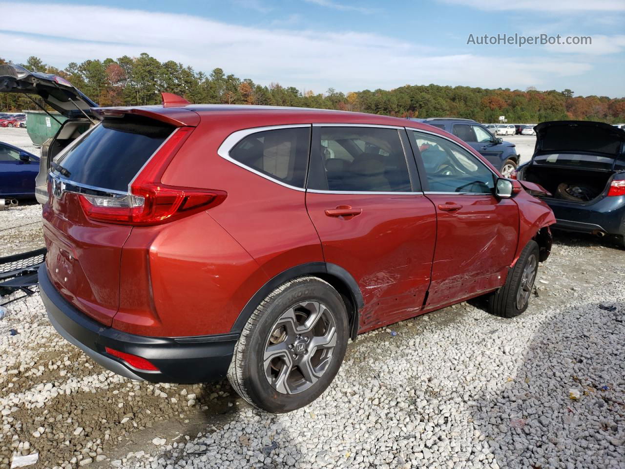 2018 Honda Cr-v Exl Red vin: 5J6RW1H81JL007376