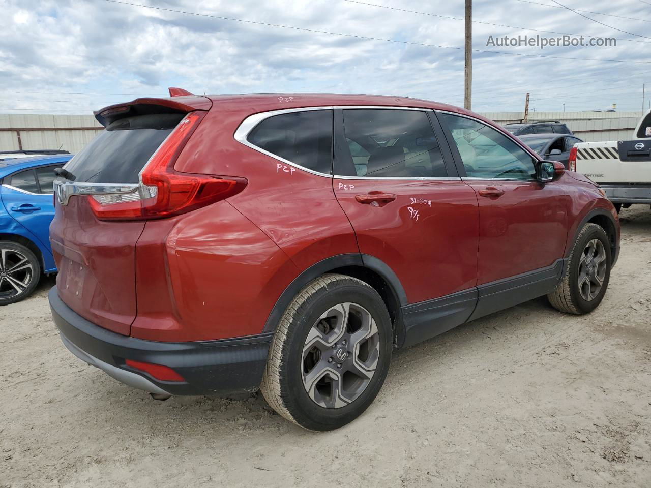 2017 Honda Cr-v Exl Red vin: 5J6RW1H82HL007543