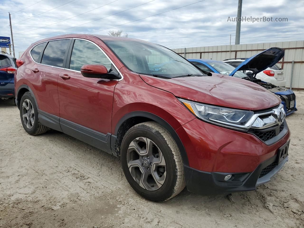 2017 Honda Cr-v Exl Red vin: 5J6RW1H82HL007543