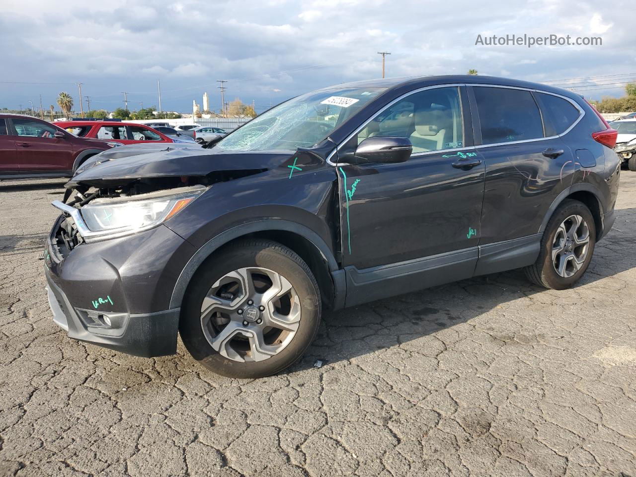 2019 Honda Cr-v Exl Charcoal vin: 5J6RW1H82KA032297