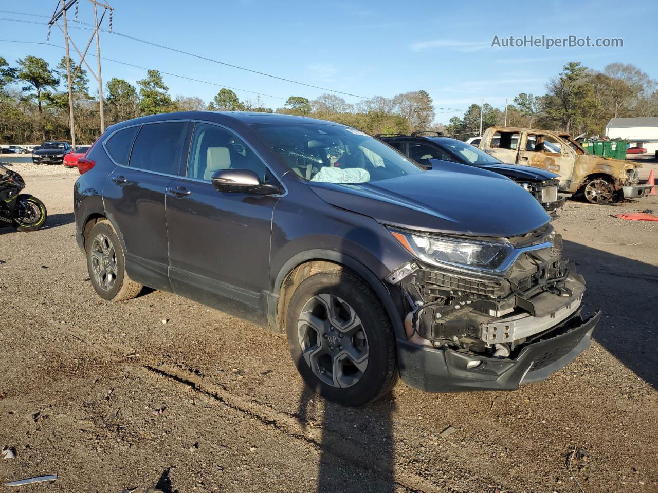 2019 Honda Cr-v Exl Charcoal vin: 5J6RW1H85KA018491