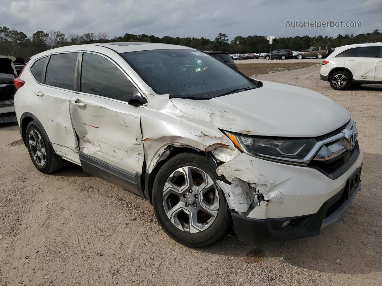 2018 Honda Cr-v Exl White vin: 5J6RW1H86JL003517