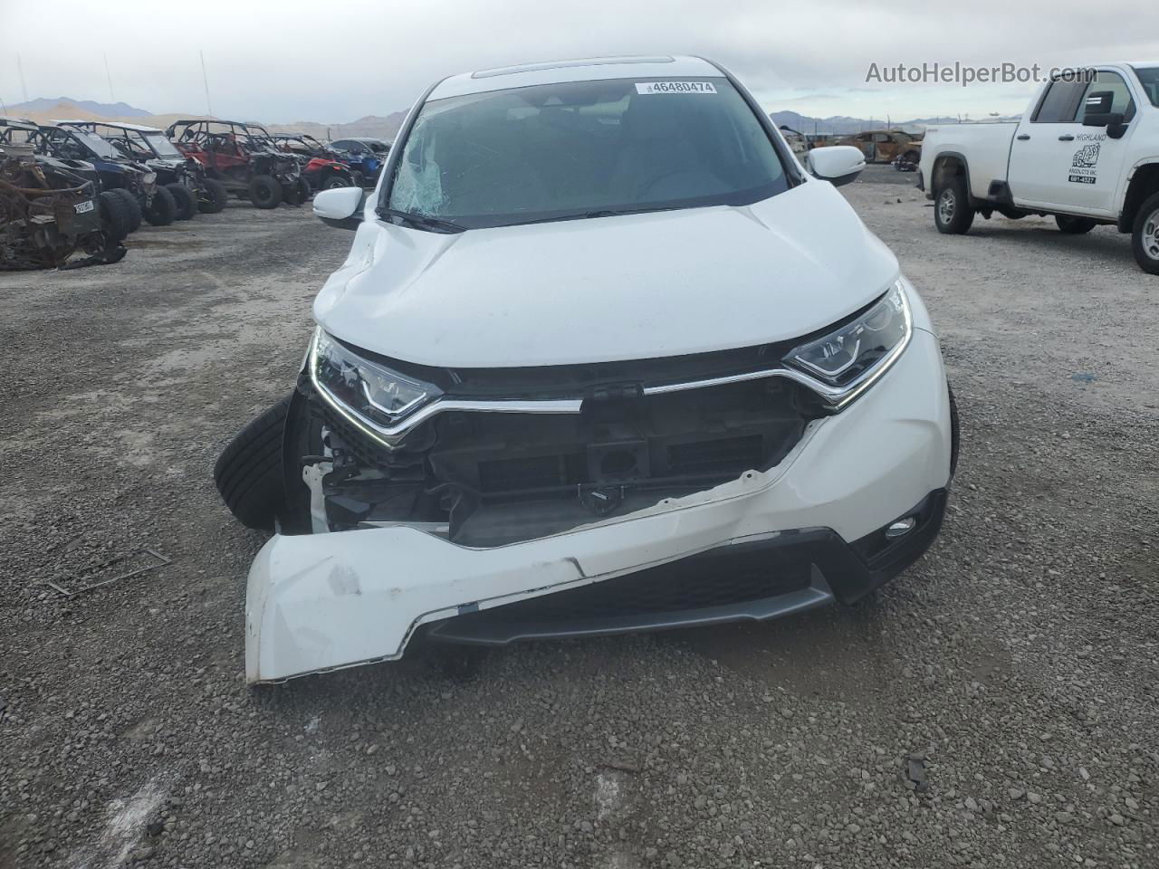 2019 Honda Cr-v Exl White vin: 5J6RW1H87KA001191