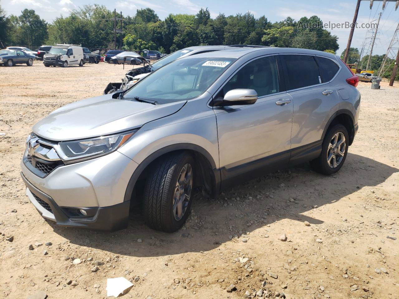 2019 Honda Cr-v Exl Gray vin: 5J6RW1H87KA014443