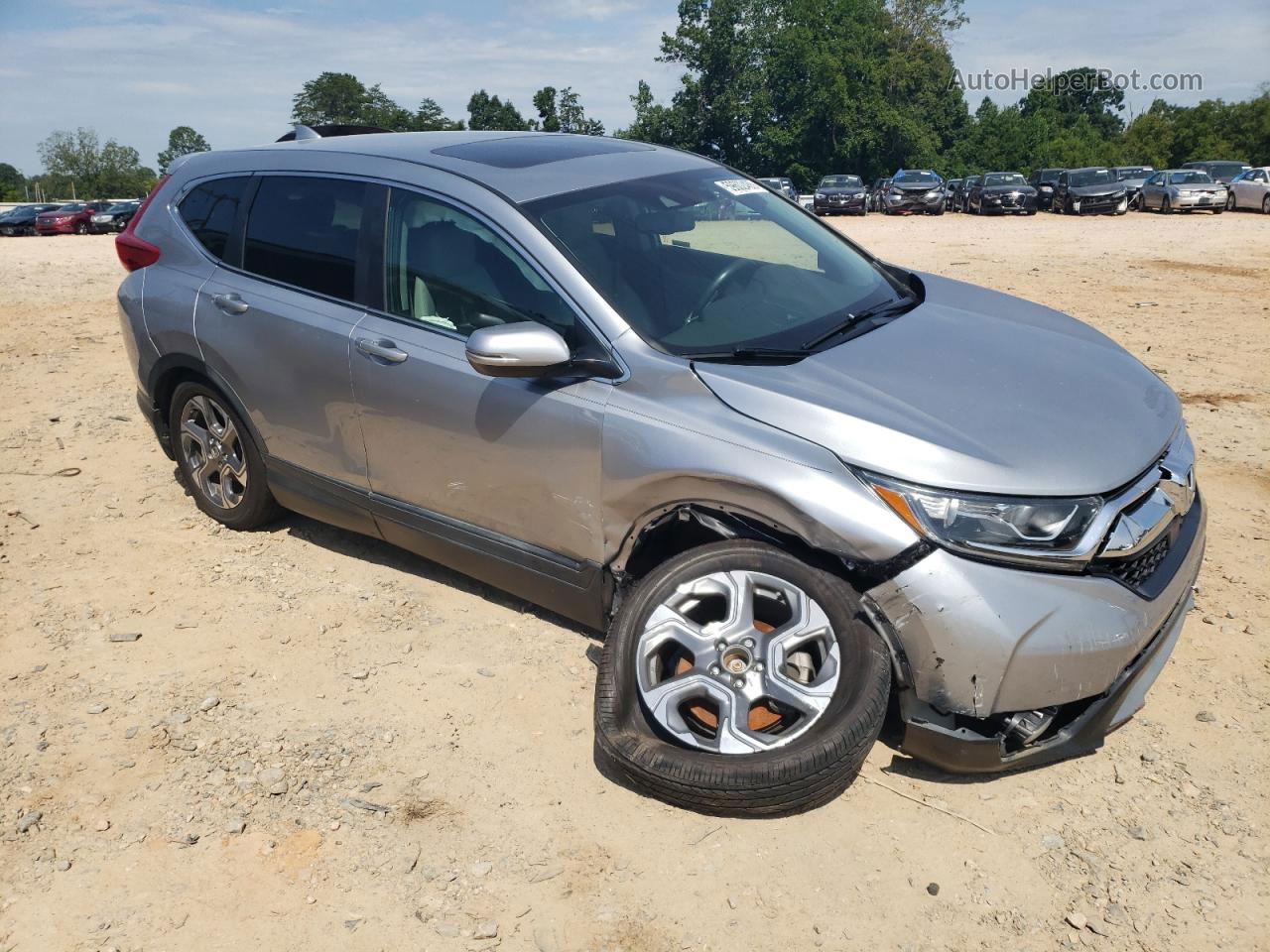 2019 Honda Cr-v Exl Серый vin: 5J6RW1H87KA014443