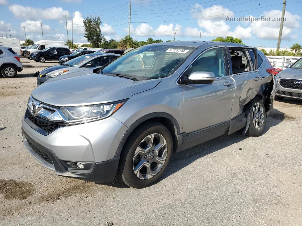 2019 Honda Cr-v Exl Silver vin: 5J6RW1H88KA034488